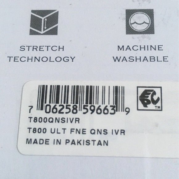 new IVORY Charter Club Sleep Luxe 800 TC 100% Cotton Sateen QUEEN Sheet Set - Picture 9 of 9